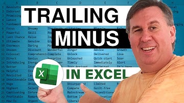 Excel Sum Challenge: Sum Some Trailing Minus Numbers - Episode 2201