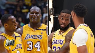 Shaq \& Kobe vs. LeBron \& Anthony Davis, 2-on-2 in their primes: Who wins? | The Jump