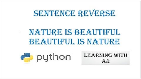 How do you reverse a word in a string Python || Python Program # 6
