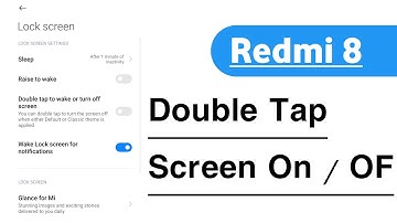 Redmi 8 Double Tap Feature Double Tap Screen ON OFF Kaise Kare