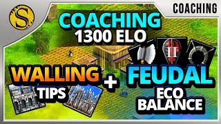 Coaching 1300 | Walling tips, feudal eco management screenshot 3