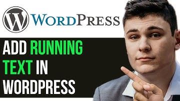 HOW TO ADD RUNNING TEXT IN WORDPRESS 2024