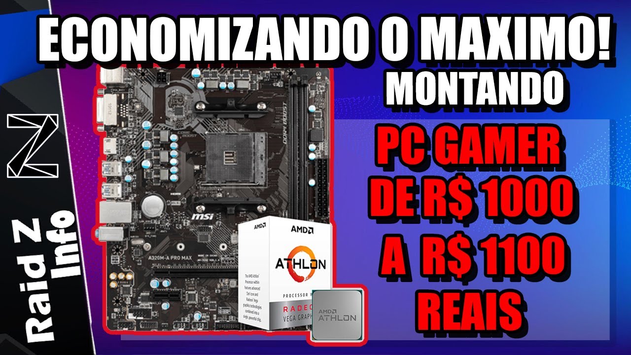 Pc Gamer De 1000 A 1100 Reais Economizando O Maximo Possivel Roda Gta 5 Valorant Free Fire Etc Youtube