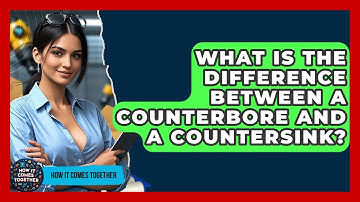 What Is The Difference Between A Counterbore And A Countersink? - How It Comes Together