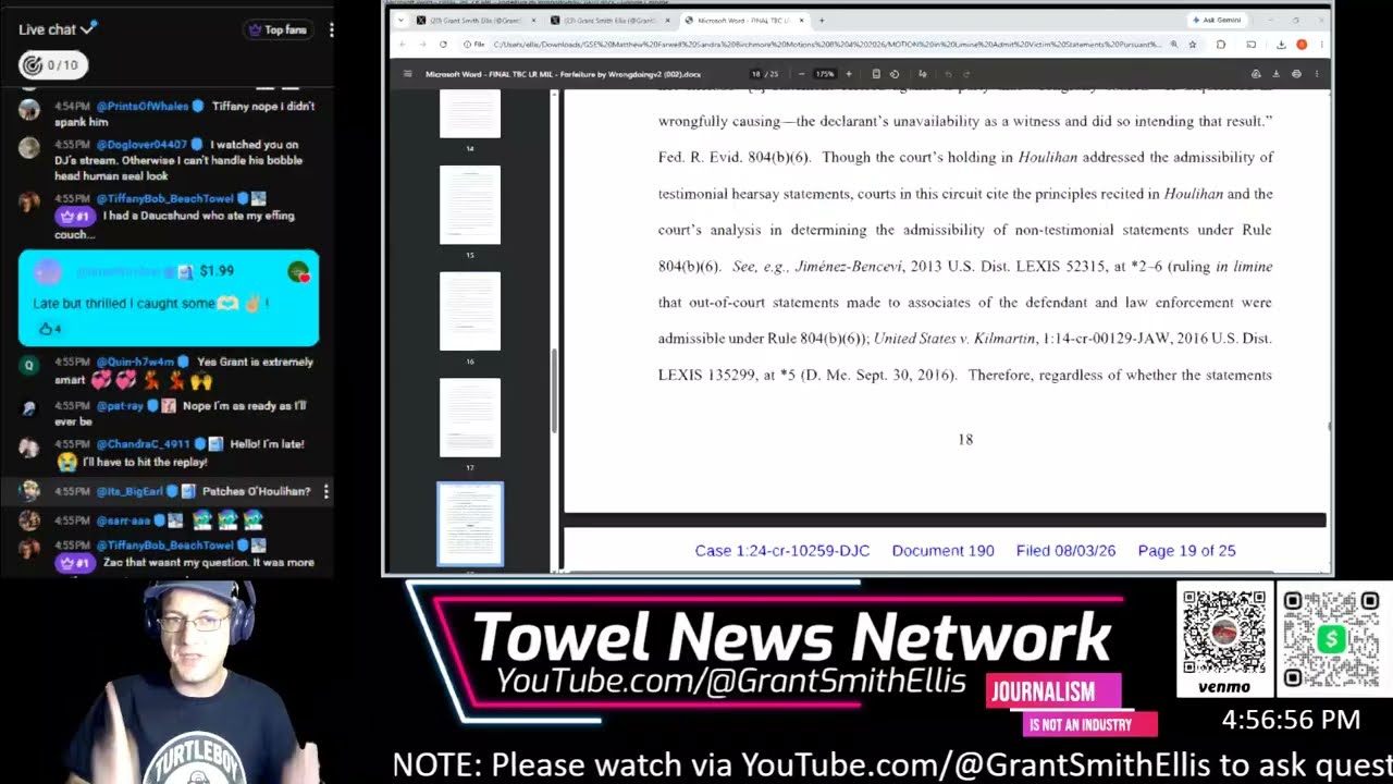 Towel Tutorial: Let's Learn About Federal Hearsay Rules, And The Unavailable Declarant Exceptions!