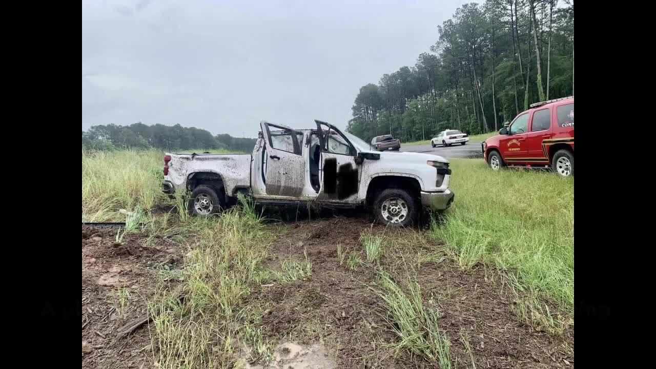 Hallsville fire department responds to I20 rollover crash YouTube