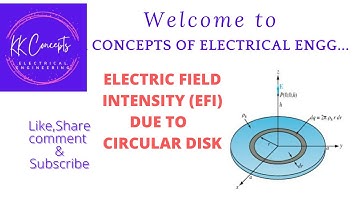 ELECTRIC FIELD INTENSITY {E F I} DUE TO CIRCULAR DISK