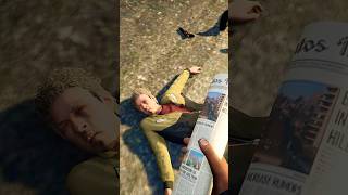 Bro is scared for a newspaper 💀 #gta #gta5 #gtav
