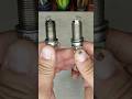 Spark Plug Before and After. 15000 klm #sparkplug #johnnyscarbon #beforeafter #carrepair #diy