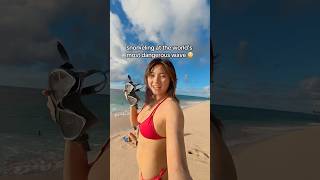 snorkeling at the most dangerous wave in the world 😳