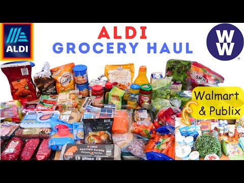 Видео: *NEW* GROCERY HAUL | ALDI GROCERY HAUL WITH SMALL WALMART & PUBLIX HAUL | WW POINTS & CALORIES