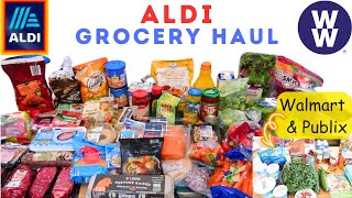 *NEW* GROCERY HAUL | ALDI GROCERY HAUL WITH SMALL WALMART & PUBLIX HAUL | WW POINTS & CALORIES