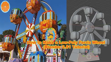 How To Make A Low poly Ferris Wheel blender 2.93 Tutorial