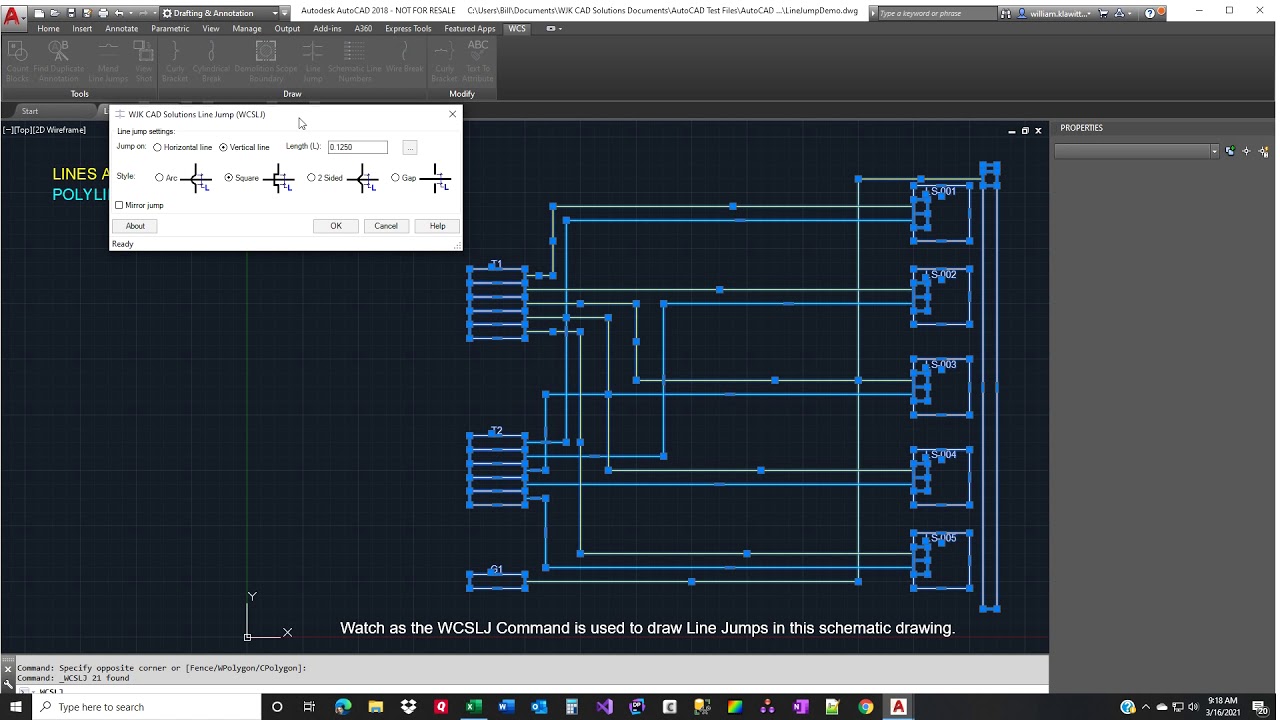 Line Jump 2018 App Demo ver: 2018.2.0.0 | AutoCAD 2018 | Coming Soon!