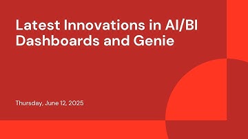 Latest Innovations in AI/BI Dashboards and Genie