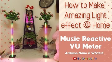 How to Make Amazing Light Effects @ Home | Using Arduino Nano and WS2812B | RGB Vu Meter|BejoyJustin