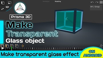 make transparent glass effect in prisma 3d | transparent 3d lighting cube | prisma 3d tutorial 2023