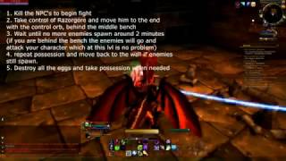 World of Warcraft: Legion - How to solo Razorgore the Untamed in Blackwing Lair (first boss)