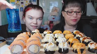 Мукбанг | Суши,роллы | Mukbang sushi and rolls | Обжор