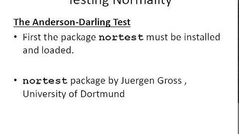 R Tutorial : Hypothesis Tests for Normality