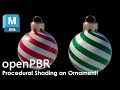 🎄Create Christmas Ornaments in Maya Procedural Shading with OpenPBR #3d #tutorial #autodeskmaya