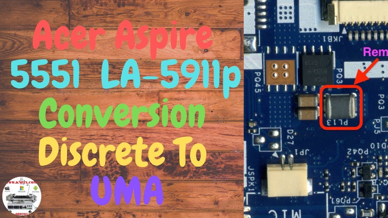 Laptop Acer Aspire 5551 LA-5911p Conversion Discrete To UMA - YouTube