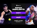 Ashleigh Barty vs. Coco Gauff | 2022 Adelaide 500 Round 2 |  WTA Match Highlights