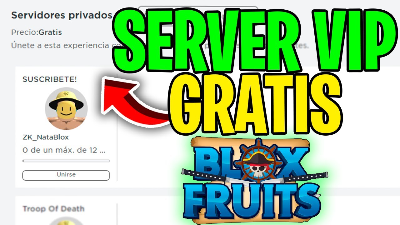 COMO CONSEGUIR UN SERVER VIP DE BLOX FRUITS *GRATIS* 🍓 | ROBLOX - YouTube