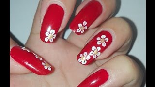 nail flower easy rose diy tutorial