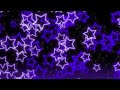 Motion graphics background with soaring purple neon stars