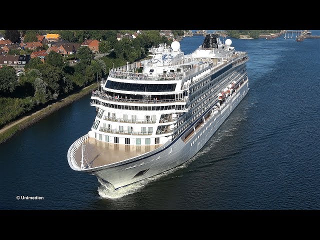 VIKING SUN | spectacular amazing aerial views at her first Kiel Canal passage | 4K-Quality-Video