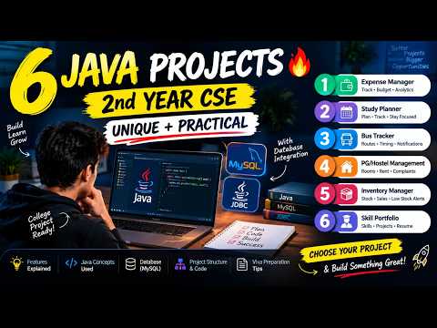 6 Unique Java Project Ideas for 2nd Year Computer Engineering Students 🔥 | Java + MySQL