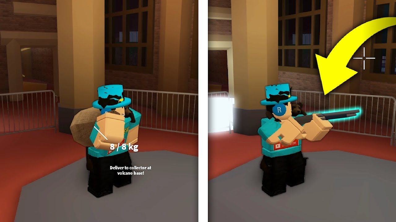 Roblox Jailbreak How To Use Guns In Museum New Glitch Youtube - glitch in roblox jailbreak pistol