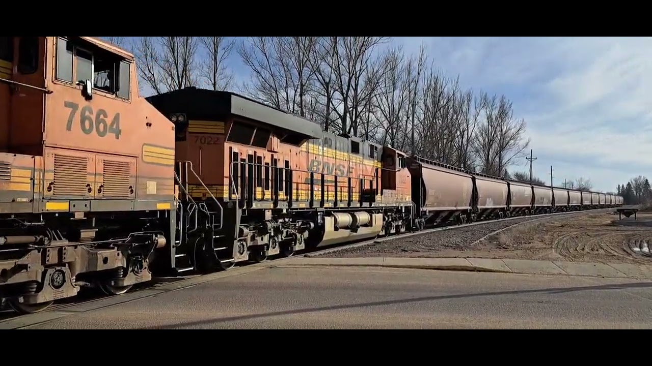 Small town railroading with massive grain through Hitterdal MN YouTube
