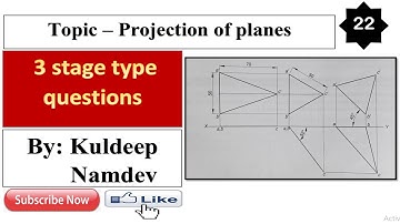 22. Projection of planes | Problems on projection of planes | Engineering drawing | Engineering