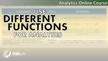 PI AF Analytics - Use Different Functions for Analyses