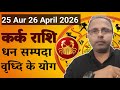 Cancer Horoscope For April 25 And 26 2026 