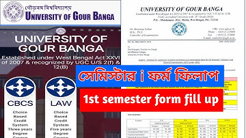 UGB semester-i exam from fill up Notice 2024 || University of Gour Banga semester 1 exam form fillup