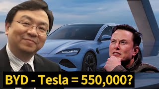 What does it mean? BYD sold 550,000 more vehicles than Tesla in 2022.
