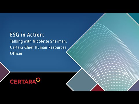 ESG in Action: Talking with Nicolette Sherman, Certara Chief Human Resources Officer