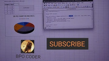How to Create a 3D Pie Chart in Excel Using VBA | How to Create a 3D Pie Chart in Excel VBA