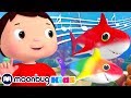 Rainbow Color BABY SHARK Song! | Little Baby Bum: Nursery Rhymes & Baby Songs | ABCs 123s | Moonbug