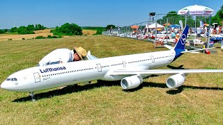 Stunning !!! Rc Airbus A340-600 / Awesome Turbine Model Jet Airliner / Flight Demonstration !!!