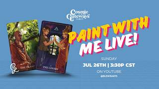 Paint with Me Live ep. 87 | Five of Pentacles | Creating the Cosmic Gateways Tarot