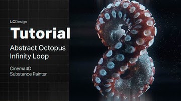 Create Abstract Octopus Infinity Loop with Cinema4D + Substance Painter Tutorial (@LuisMiranda4D)