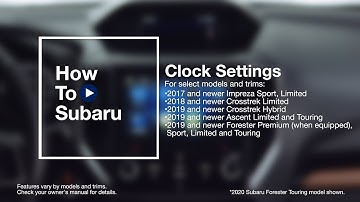 How to Set the Clock in Your Subaru Vehicle (Color LCD)