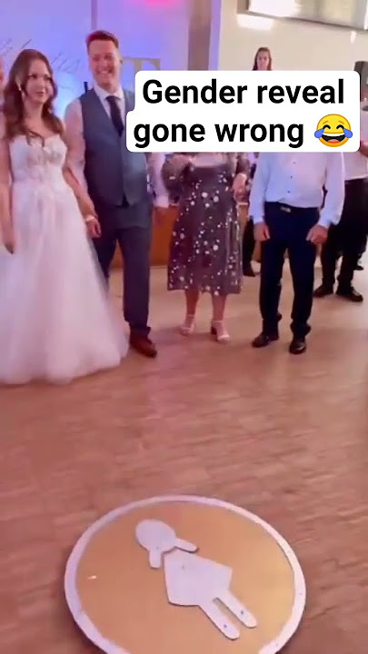 Bride and Groom Gender reveal gone wrong #wedding #goviral #genderreveal