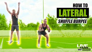 How To Do A SIDE TO SIDE LATERAL SHUFFLE WITH JUMP BURPEE PUSH UP | Exercise Demonstration Video