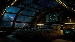 🚀 Drifting Off in a Space Cabin 🌌 | Immersive Sci-Fi Ambience for Deep Sleep 😴