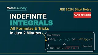 Indefinite Integration | 🎯JEE 2026 : The Ultimate Cheat Sheet⚡️ (in 2Mins) #jee #maths